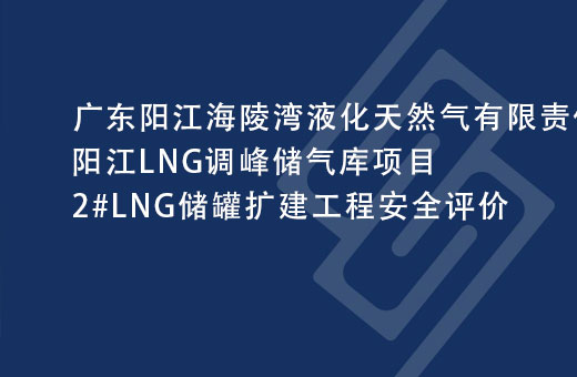 广东阳江海陵湾液化天然气有限责任公司阳江LNG调峰储气库项目2#LNG储罐扩建工程安全评价