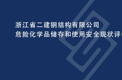 浙江省二建钢结构有限公司危险化学品储存和使用安全现状评价报告