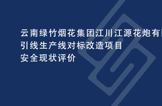 云南绿竹烟花集团江川江源花炮有限公司引线生产线对标改造项目安全现状评价