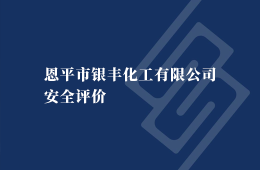 恩平市银丰化工有限公司安全评价