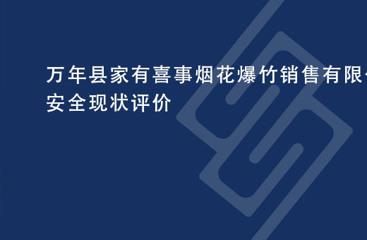 万年县家有喜事烟花爆竹销售有限公司安全现状评价